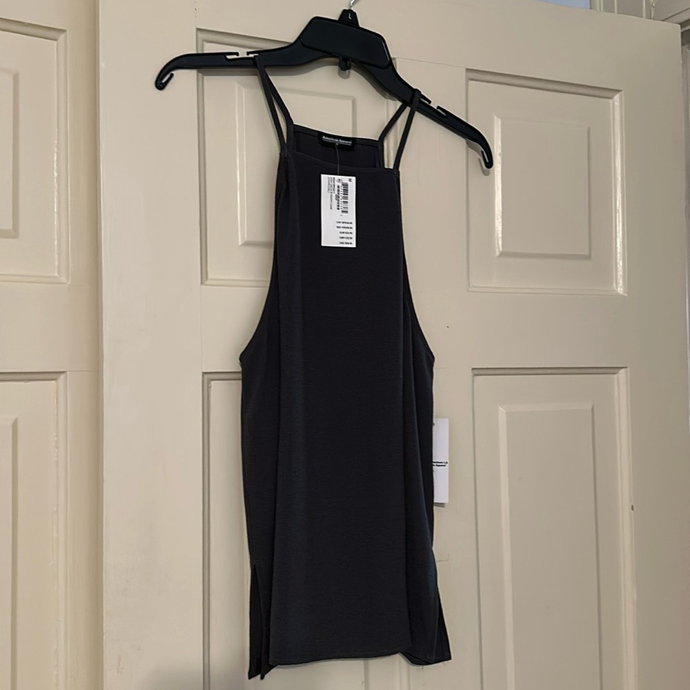 American Apparel tank top Size M. Crepe material Gray